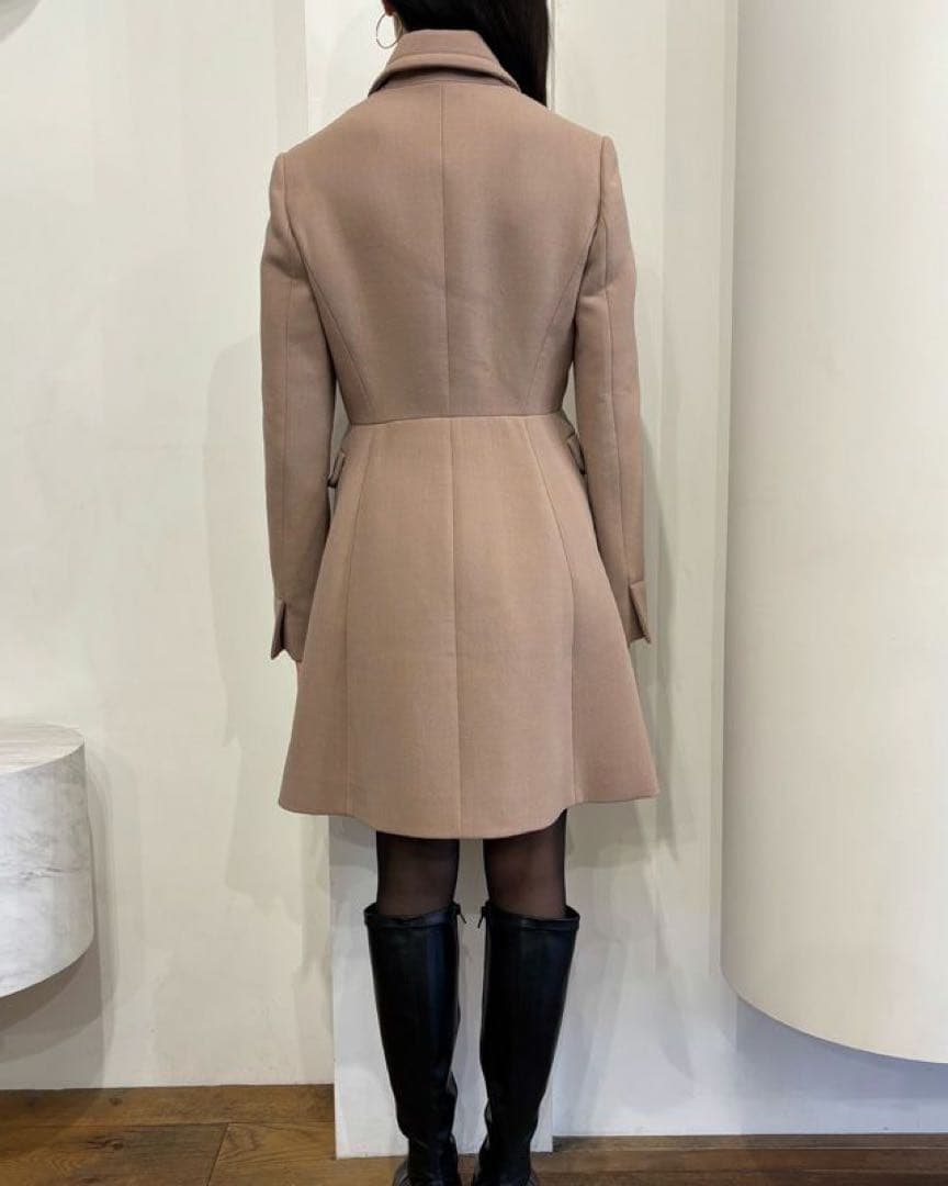 miumiu ベーシックロングコート ワンピースコート ピンクベージュ 38