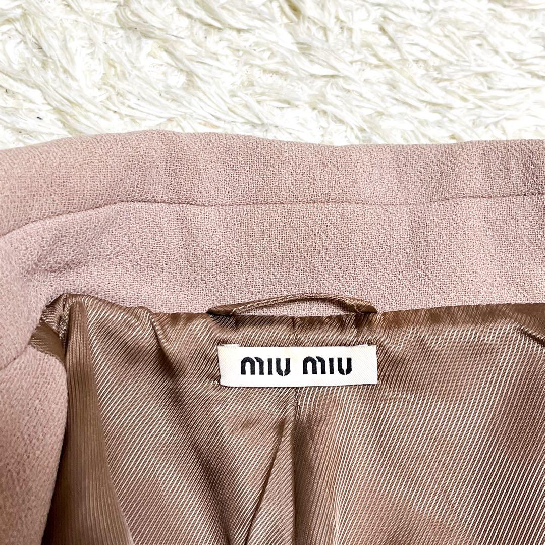 miumiu ベーシックロングコート ワンピースコート ピンクベージュ 38