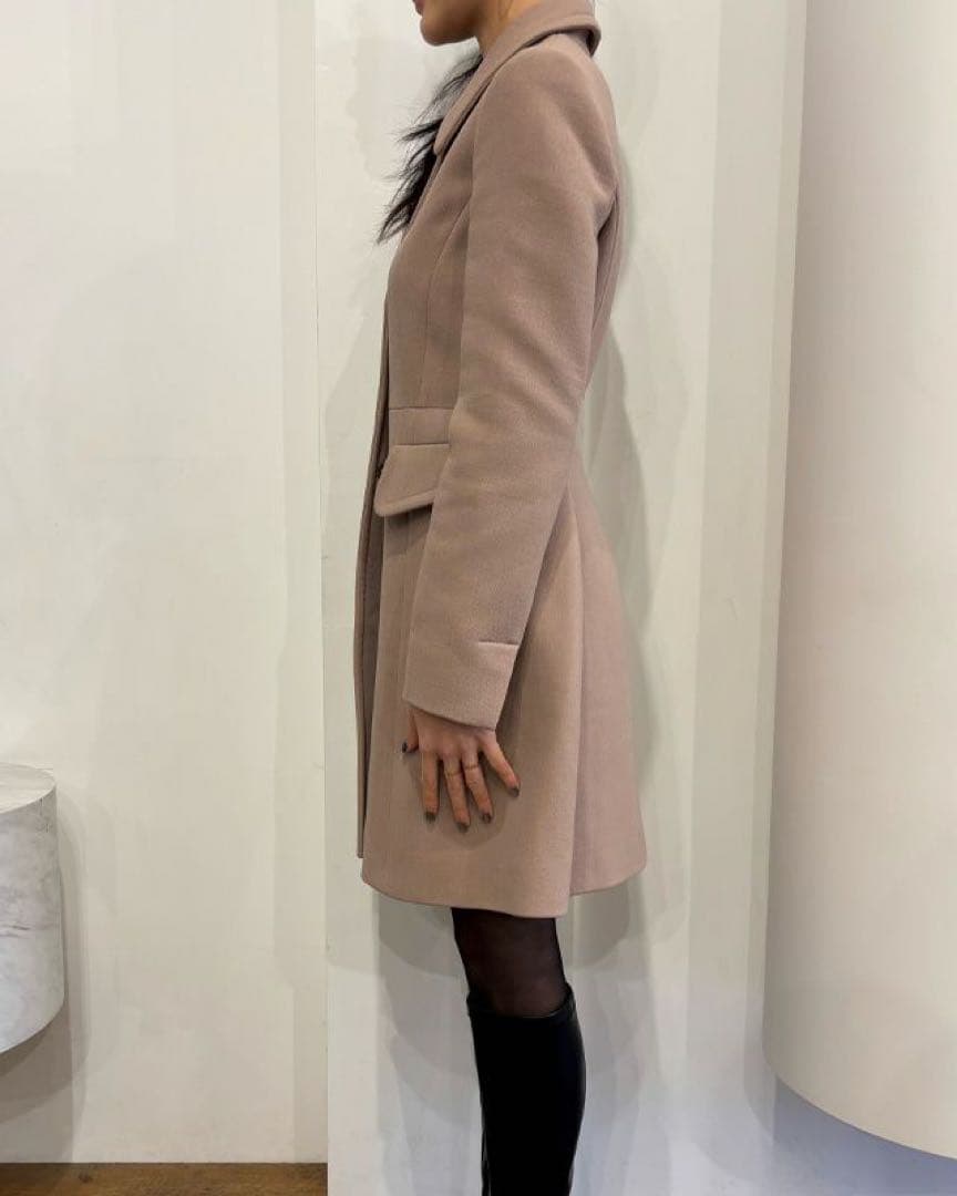 miumiu ベーシックロングコート ワンピースコート ピンクベージュ 38