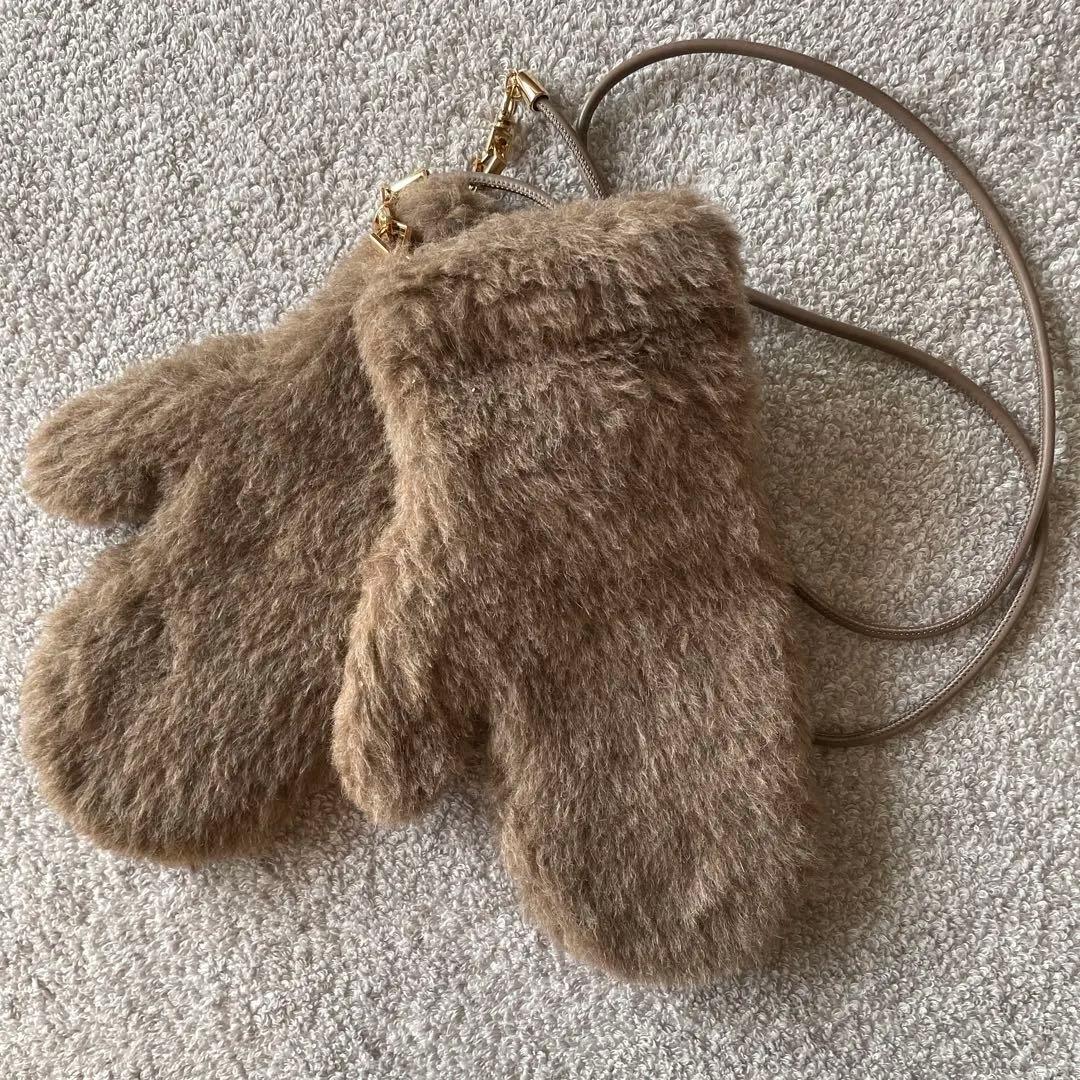 Max Mara テディベア ミトン☆アルパカ/カシミヤ/シルク☆モカ