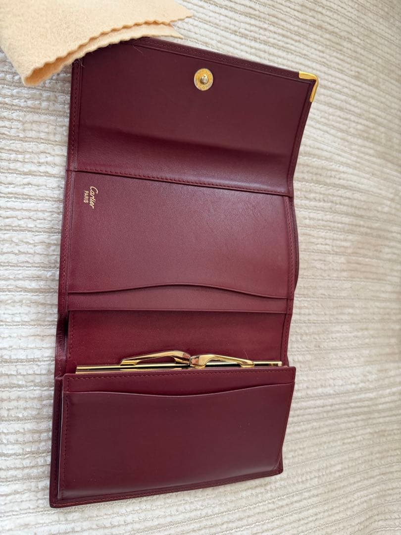 Cartier 財布　ボルドー