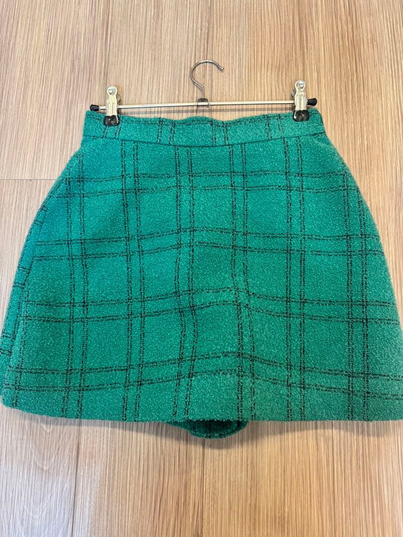 shellerシェリエツイードチェックキュロット