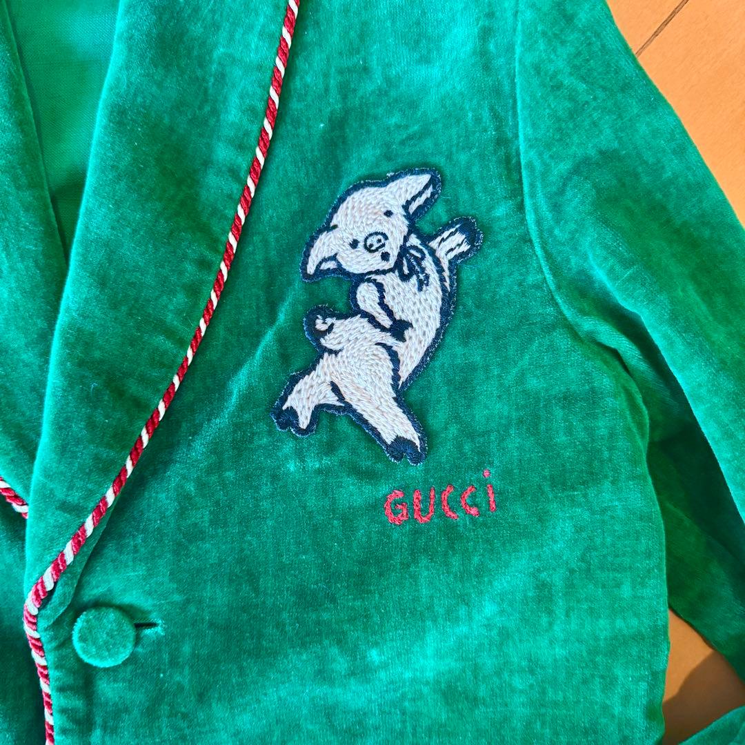 グッチ キッズ GUCCI　ベロアジャケット＆ショートパンツ　セットア