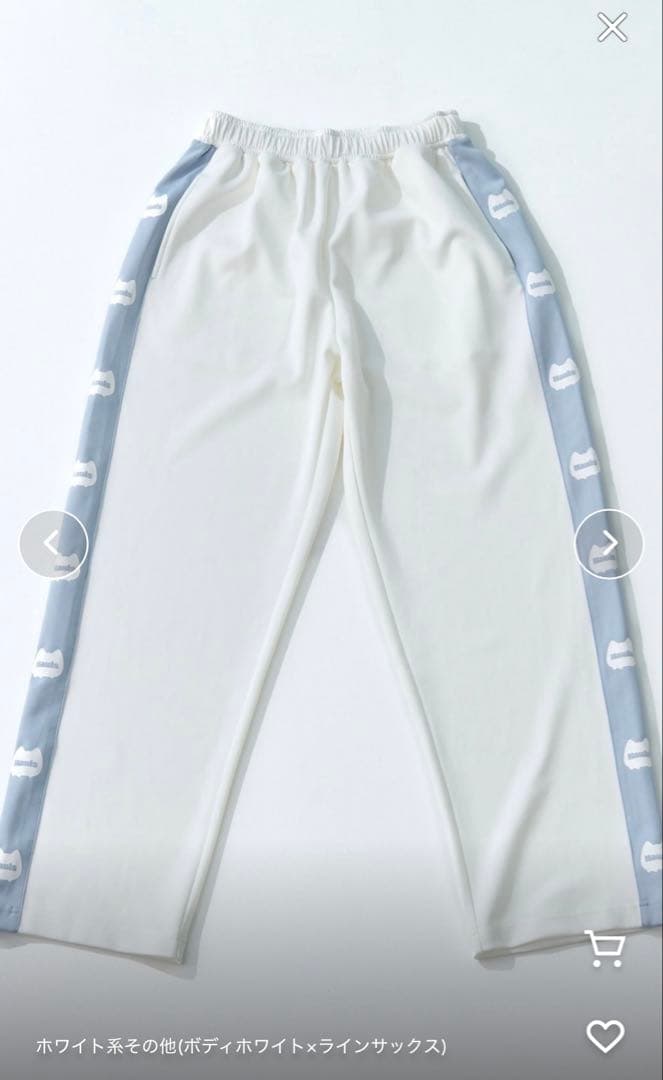 Hauls ジャージ 上下セット ホワイト × サックス F