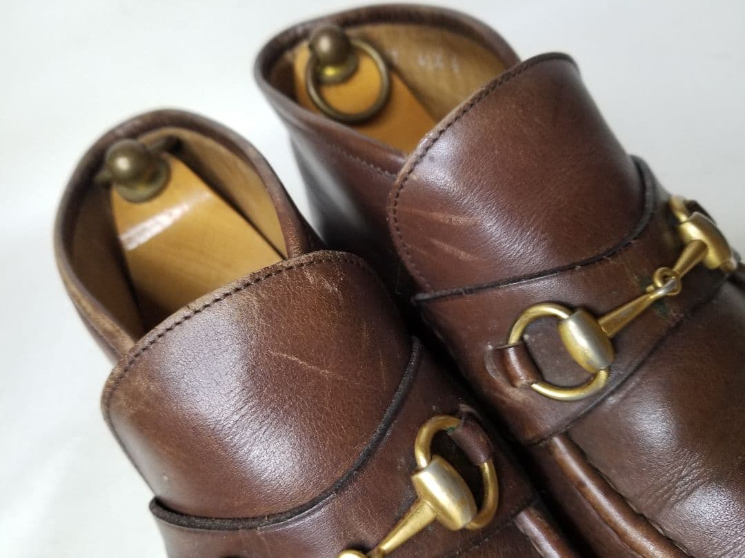 GUCCI グッチ 42 1/2 ホースビット ショートブーツ ブラウン 茶色