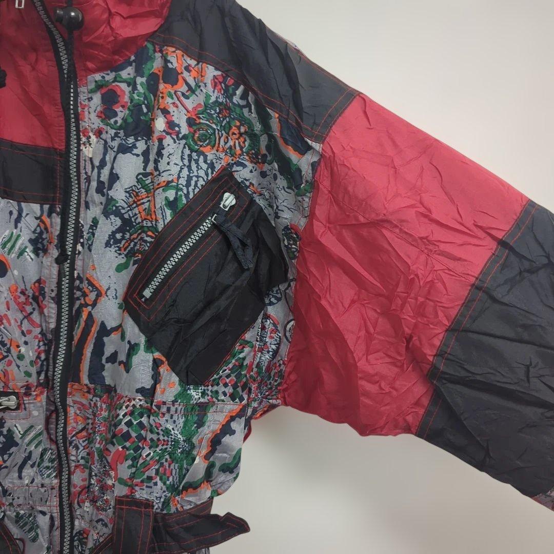 レトロ ヴィンテージ 総柄 スキーウェア つなぎ ジャンプスーツ