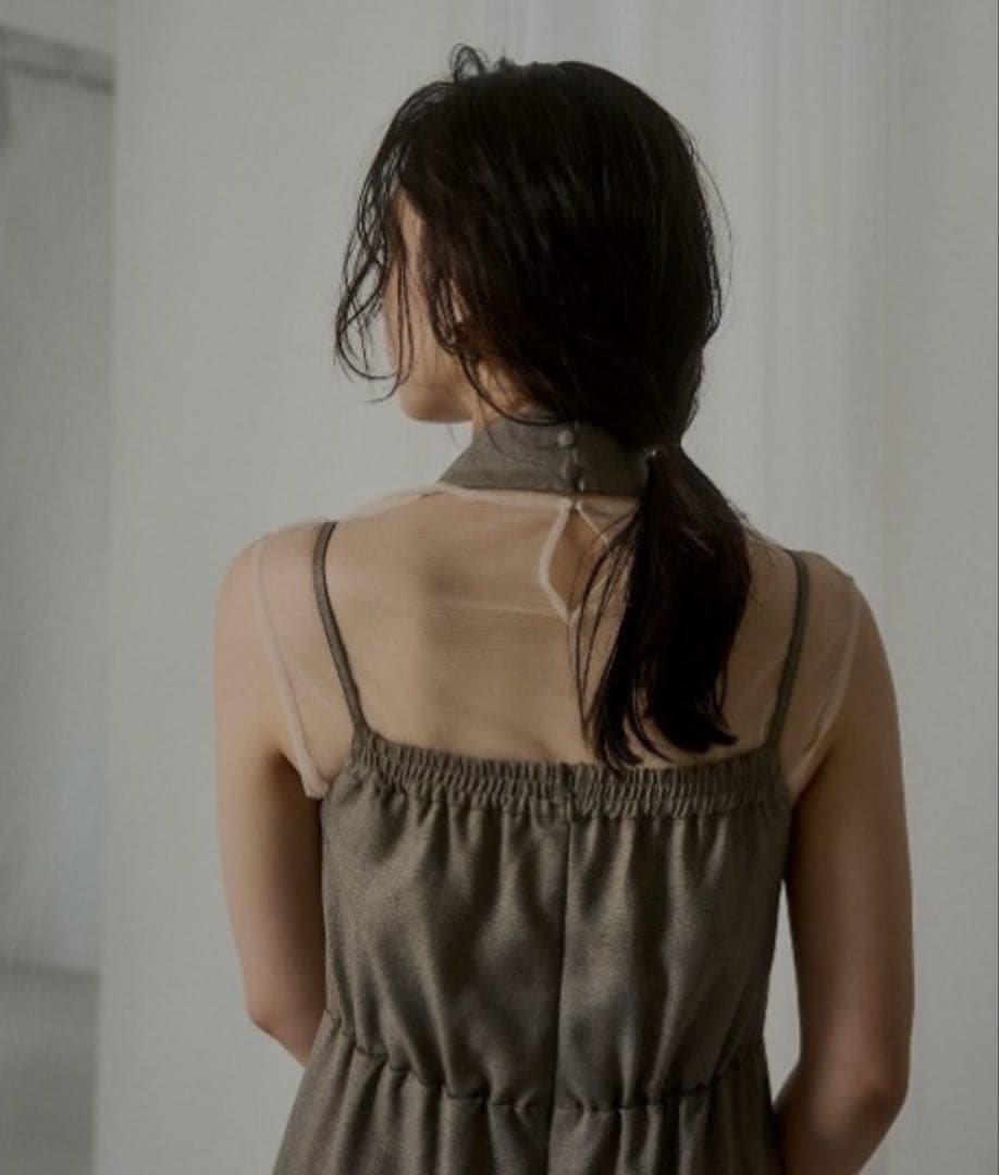 LERURE リルアー　Melange cami drape dress