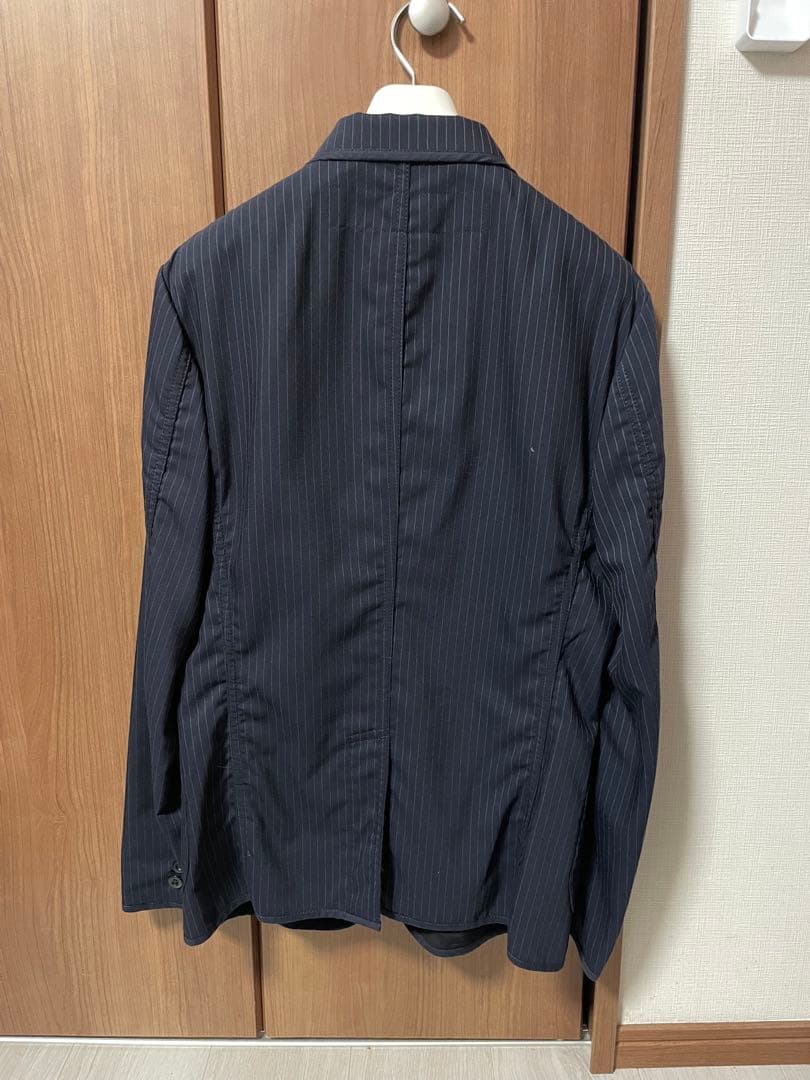 コムデギャルソン　ジュンヤワタナベマン　ジャケット　ネイビー ストライプ　XS