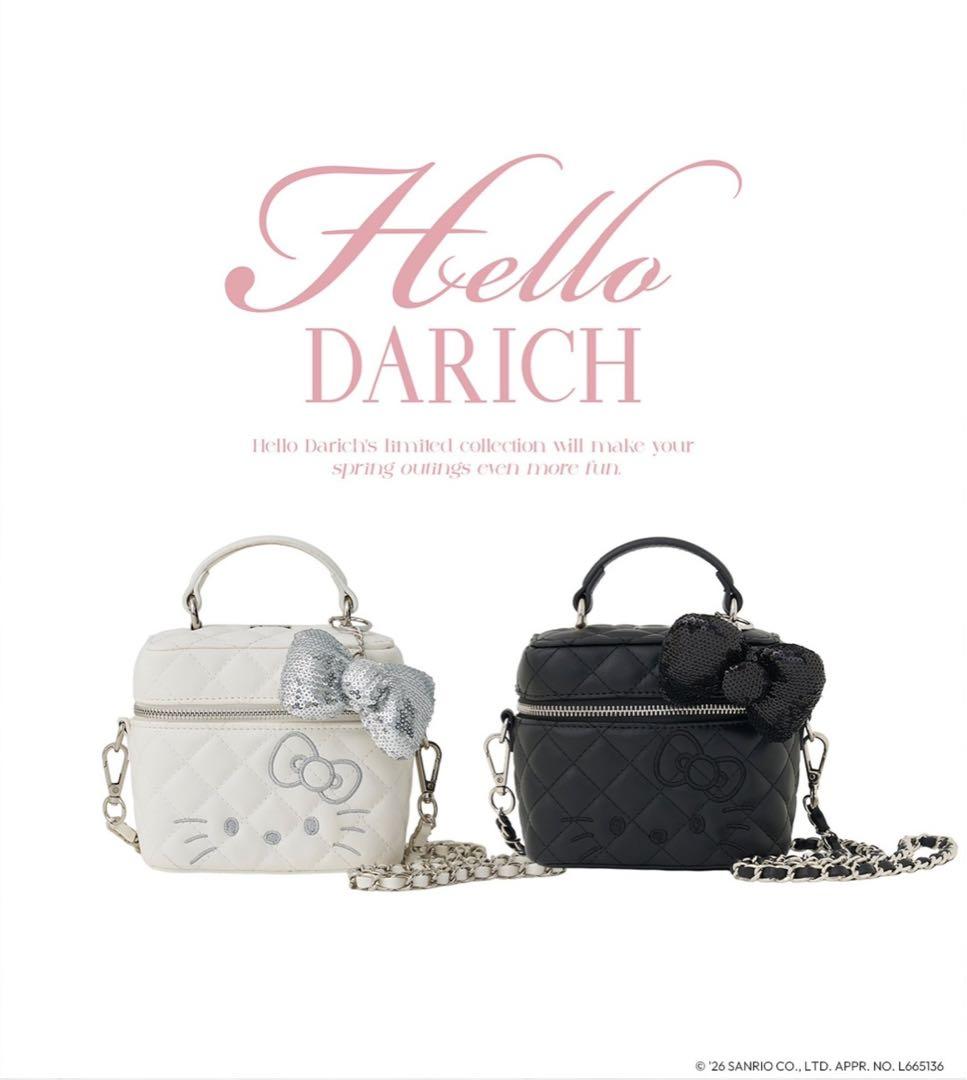 実物写真あり　darich ダーリッチ キルティングスクエアミニバッグ　キティ