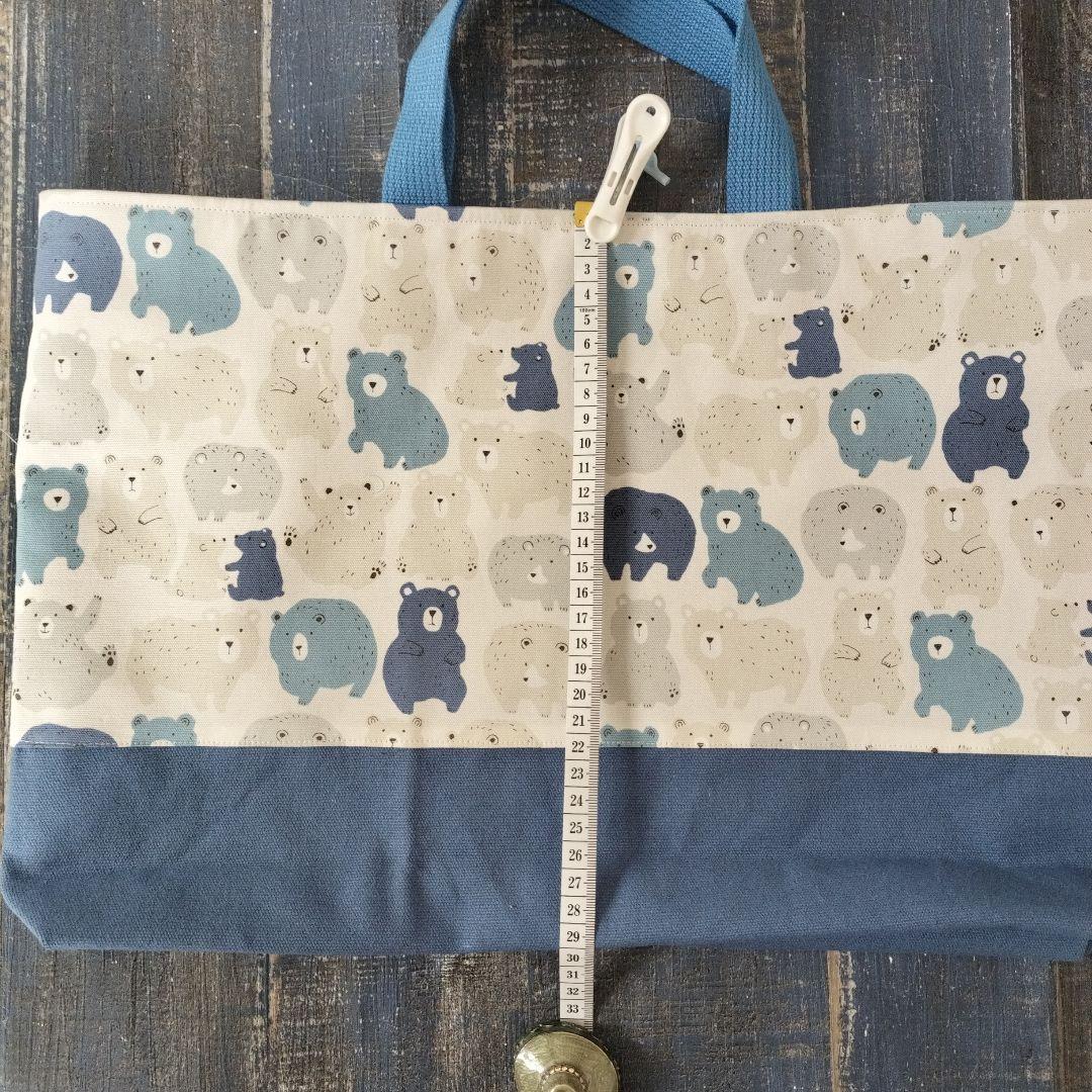 ♬51☆mie☆様　ハンドメイドオーダー専用☆シルエットくまさんブルー