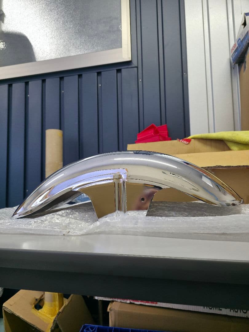 ゼファー1100　メッキフロントフェンダー　ドレミコレクション