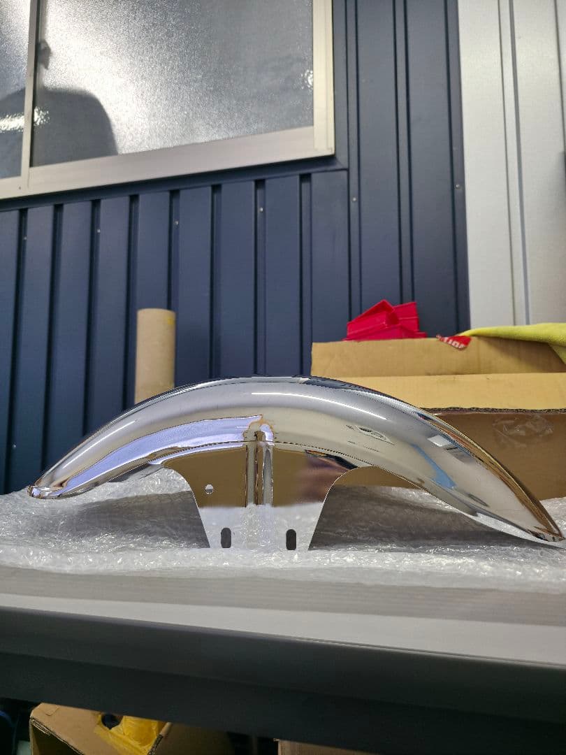 ゼファー1100　メッキフロントフェンダー　ドレミコレクション