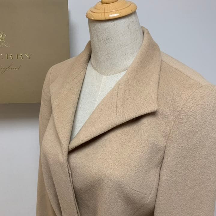 【BURBERRY LONDON】アンゴラ65% ベルト付き チェスターコート