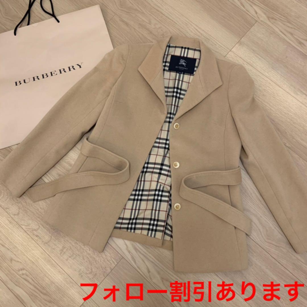 【BURBERRY LONDON】アンゴラ65% ベルト付き チェスターコート