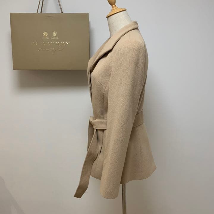 【BURBERRY LONDON】アンゴラ65% ベルト付き チェスターコート