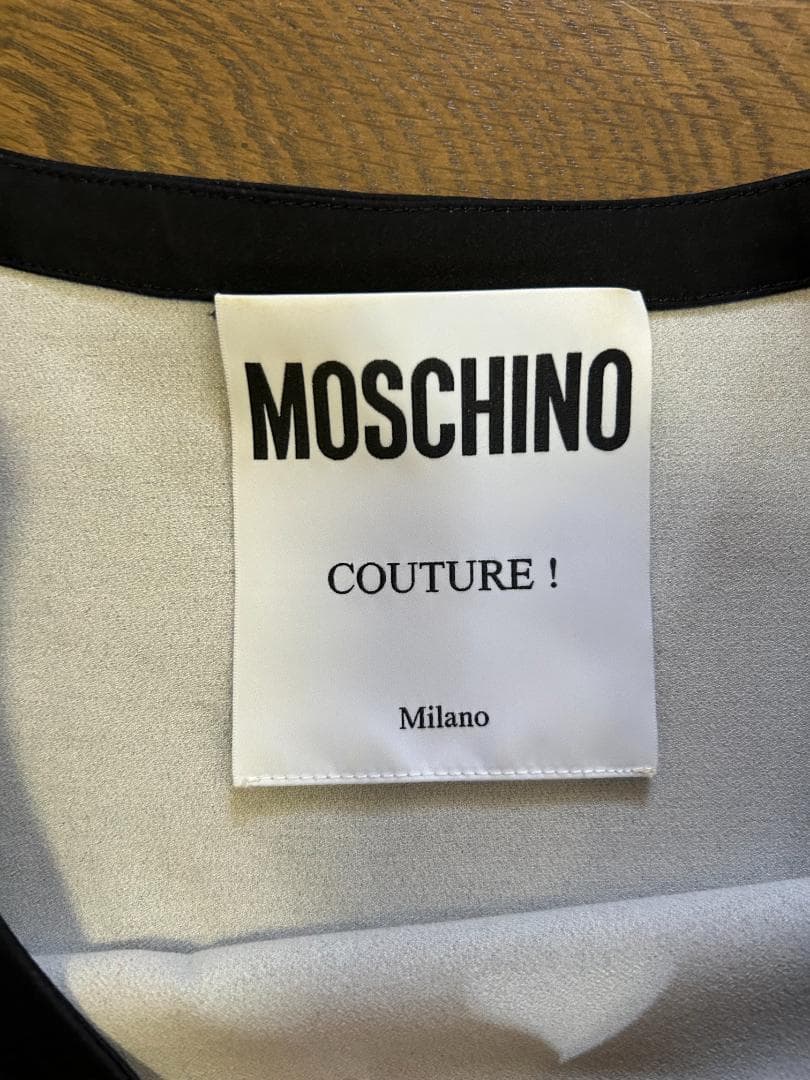 MOSCHINO　COUTURE　 テディベアプリント 半袖Tシャツ ブラック