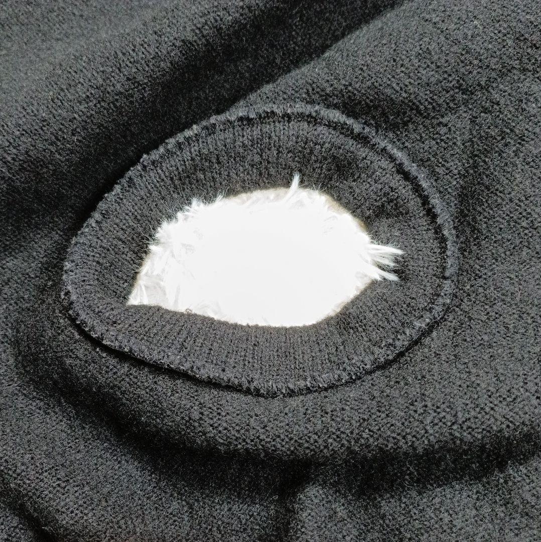 Y's　変形デザインニットベスト 　ヨージヤマモト　3　ブラック