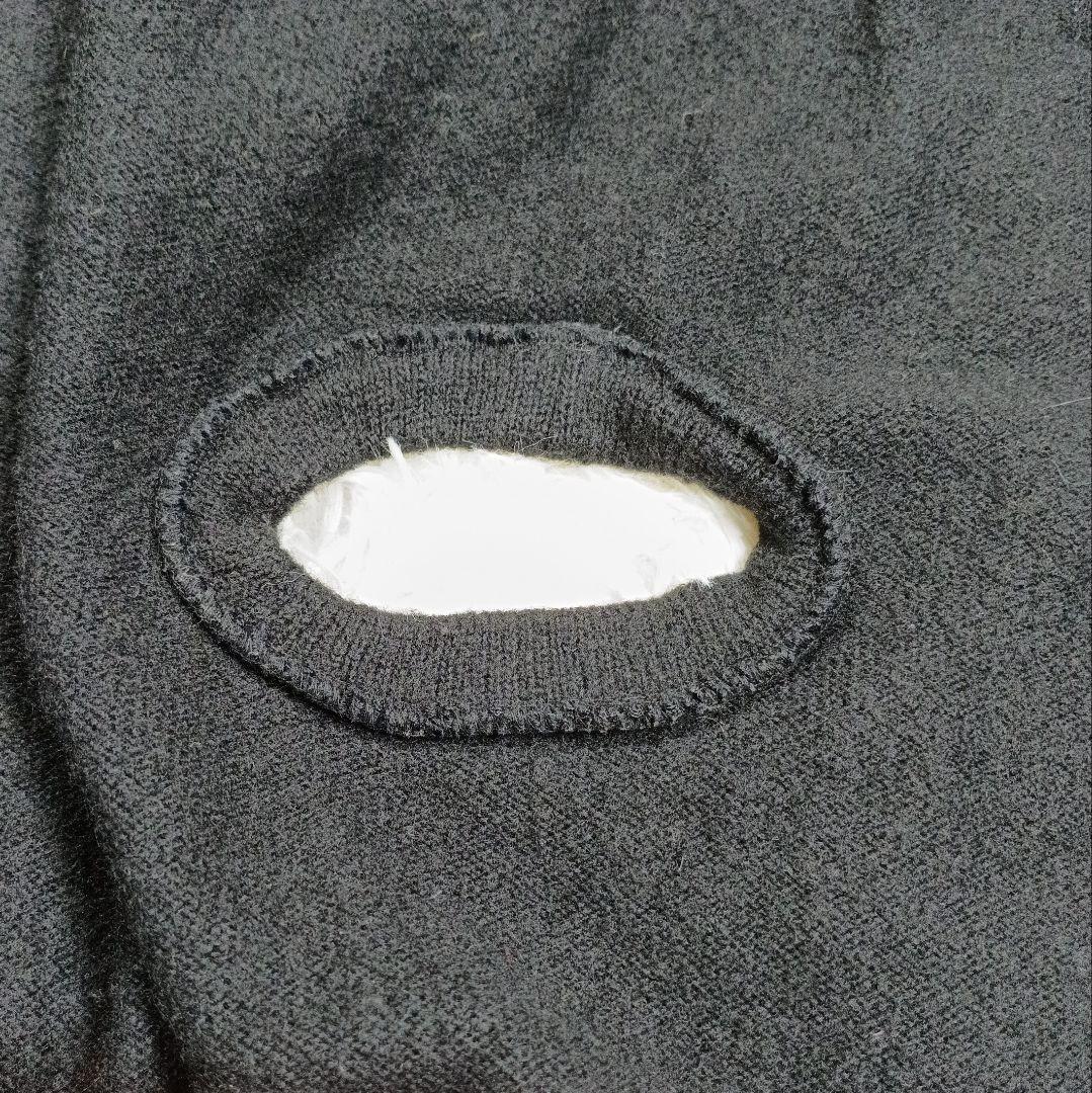 Y's　変形デザインニットベスト 　ヨージヤマモト　3　ブラック