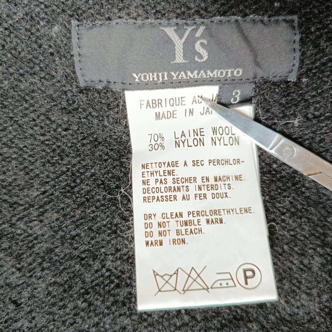 Y's　変形デザインニットベスト 　ヨージヤマモト　3　ブラック