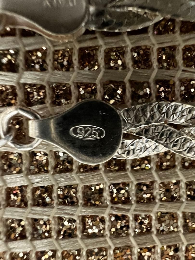 シルバー ツイストチェーン チョーカーネックレス イタリア製 Diorミラー1点