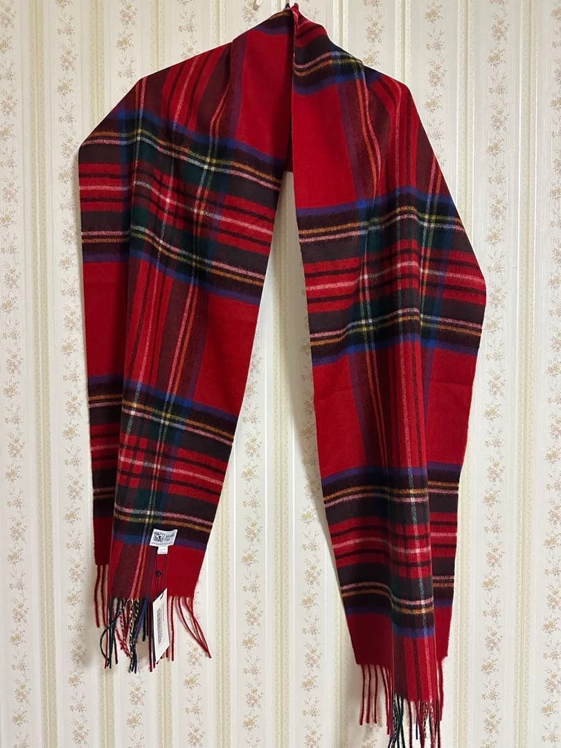 ジョンストンズ カシミア ストール マフラー ロイヤルスチュワート 中判