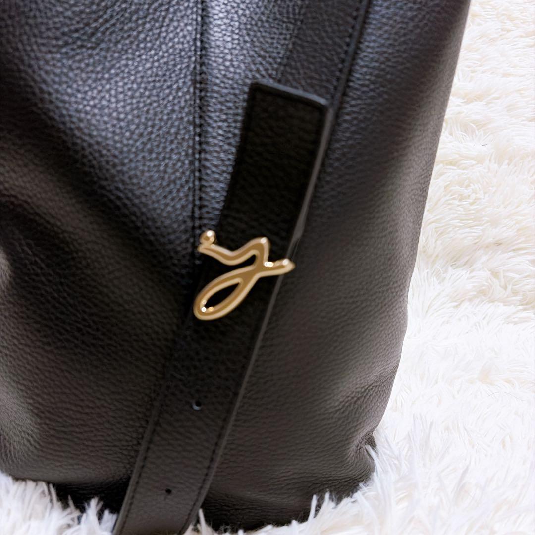 【現行】agnes b. アニエスベー ワンショルダーバッグ シボ革 メタルロゴ