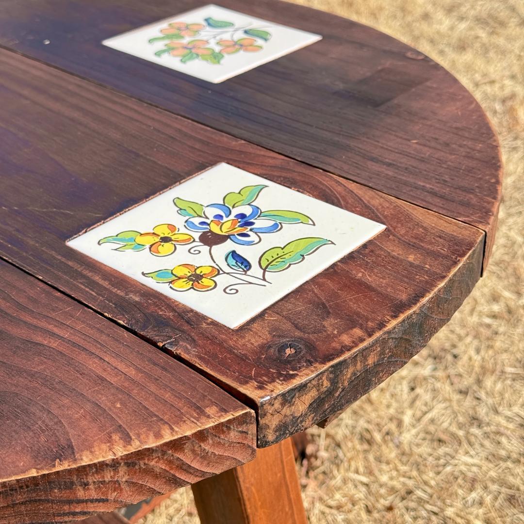 スペイン　カントリー家具　バレンシアタイル　バタフライテーブル