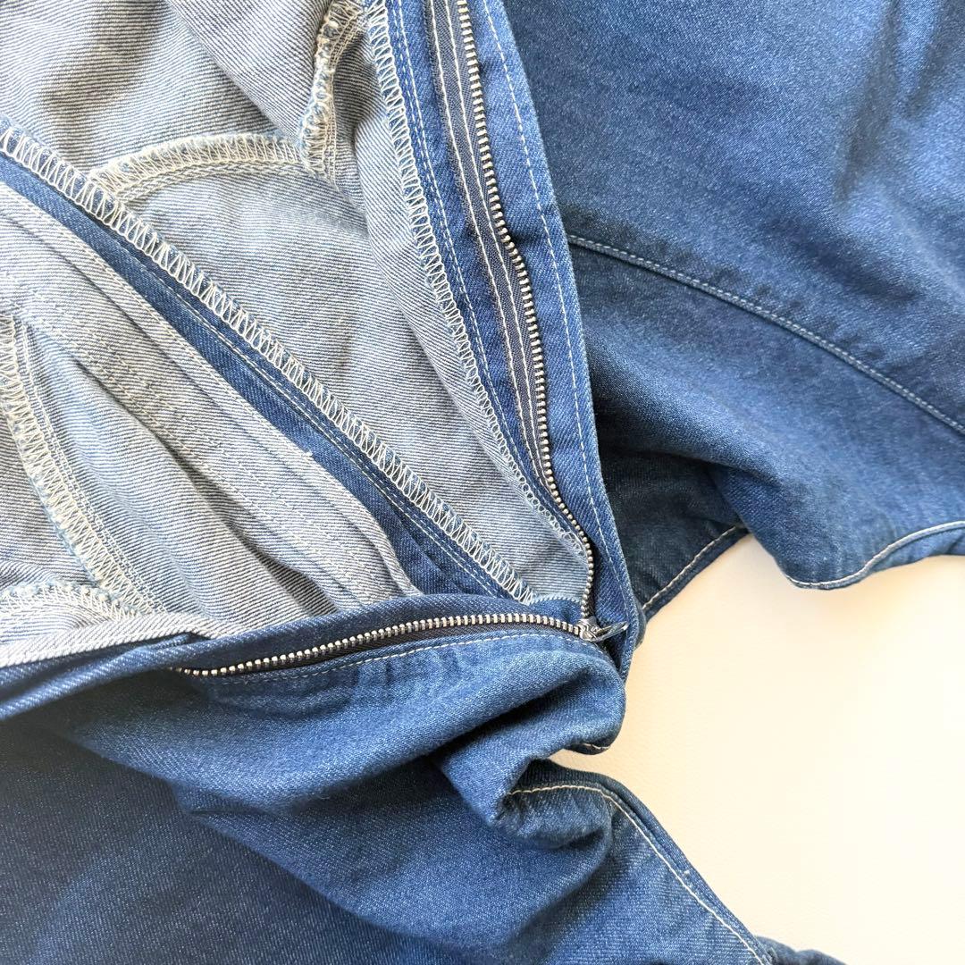 希少 【コムデギャルソン】前後ジップ デニム サルエルパンツ インディゴ M