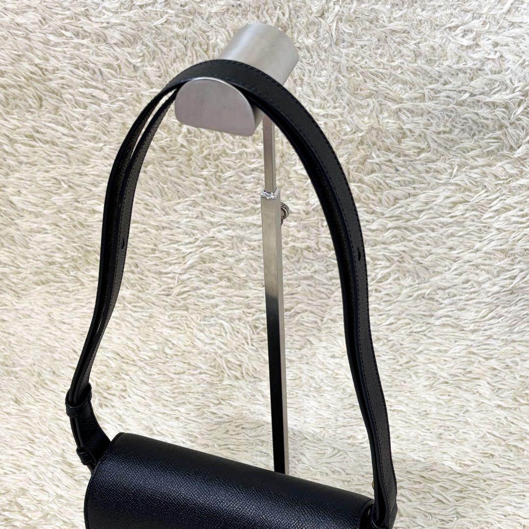 【極美品】アミパリス グレインレザー ショルダーバッグ ブラック 黒