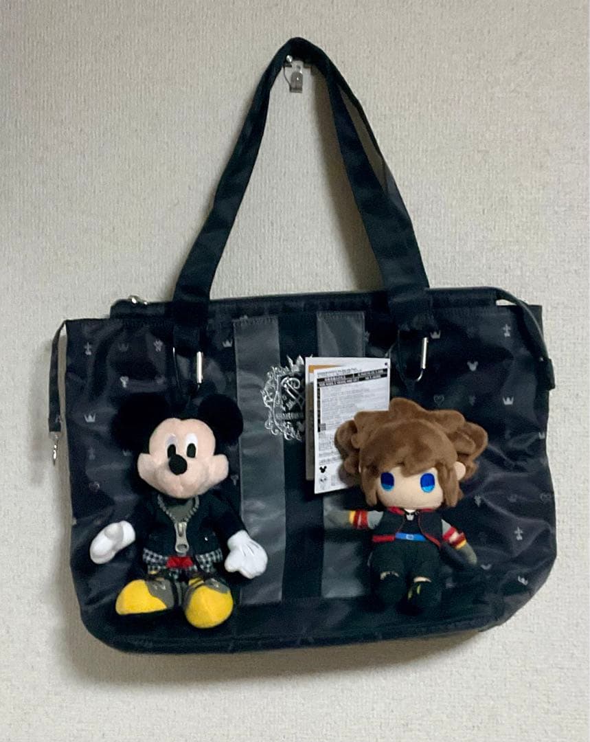 【生産終了】キングダムハーツ3 ぬいぐるみ付き 大きめ おしゃれ トートバッグ