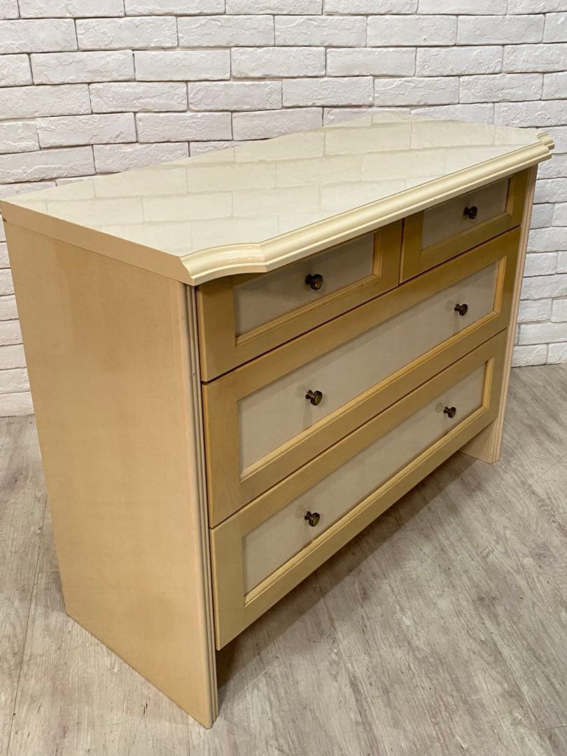 【東京都内23区配送無料】　定価18万円　イタリアアンティーク調　チェスト　箪笥