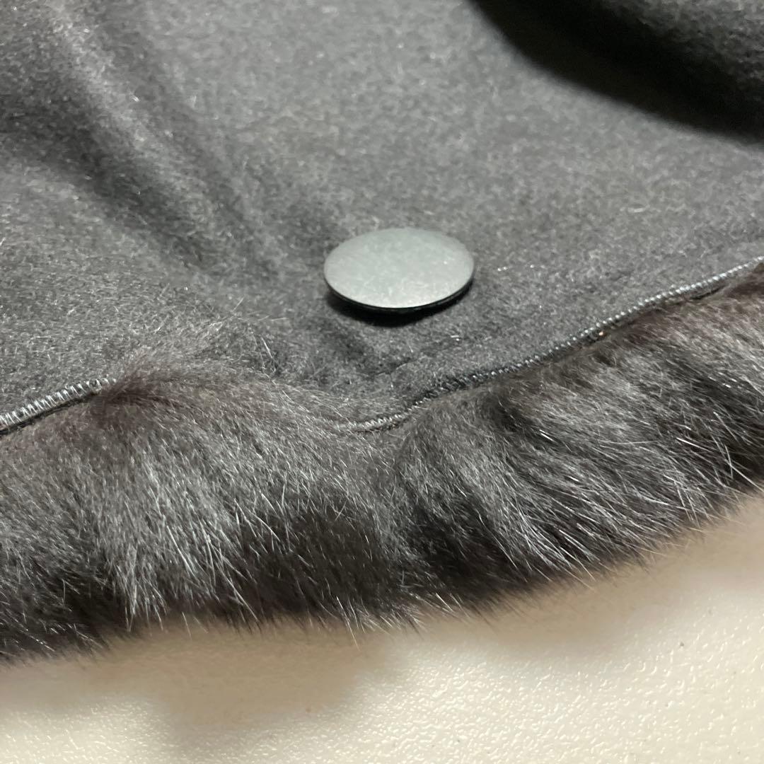 高級 カシミヤ100% ポンチョ ケープコート