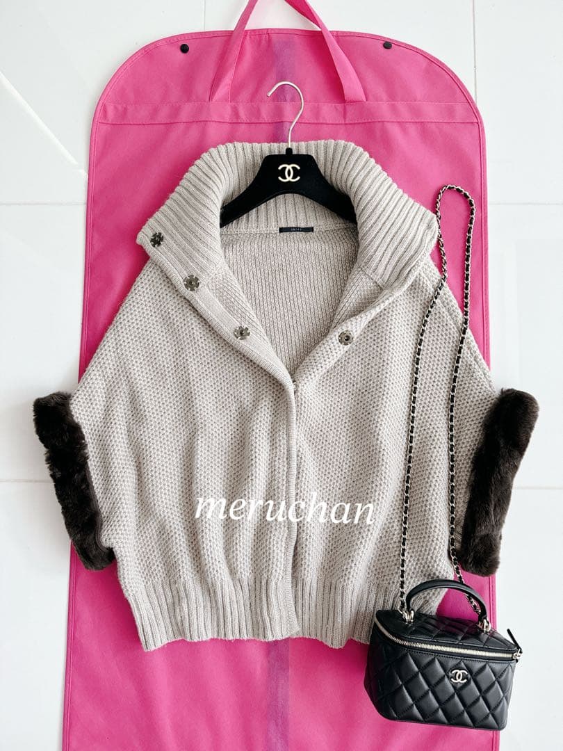 SHIPS ニットポンチョ アルパカ レッキスファー アウター ジャケット