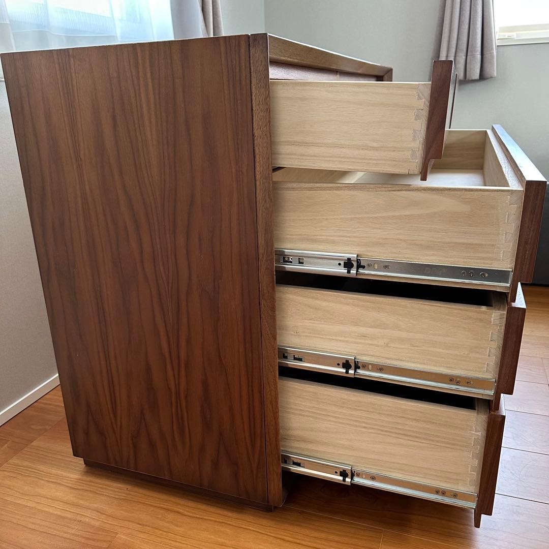 ウォールナット 洋服チェスト 洋服ダンス　IDC大塚家具