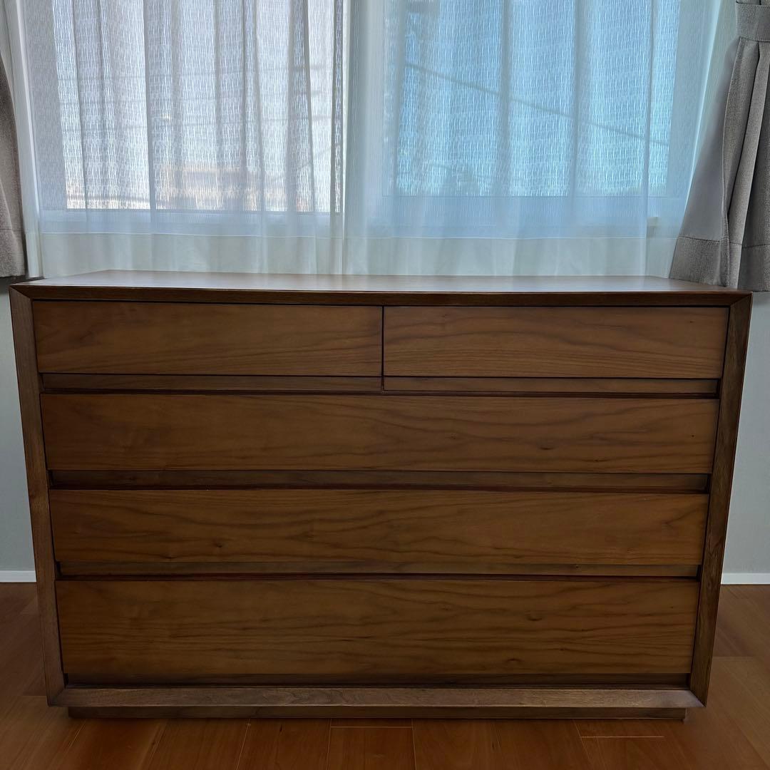 ウォールナット 洋服チェスト 洋服ダンス　IDC大塚家具