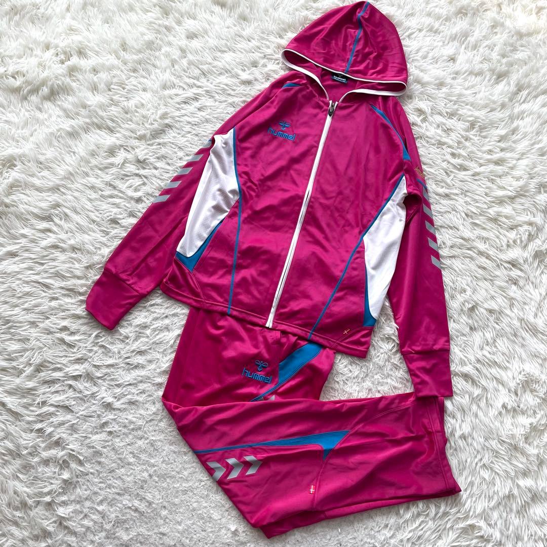 hummel 刺繍　長袖　ジャージ　上下　セットアップ　大きいサイズ