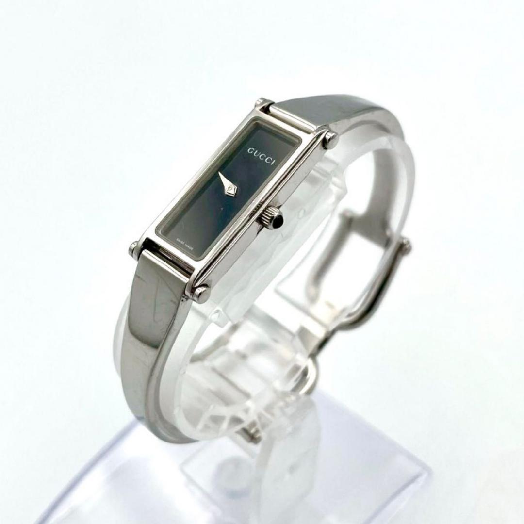 389 新品電池 グッチ 1500L 腕時計クオーツ スクエア バングルウォッチ