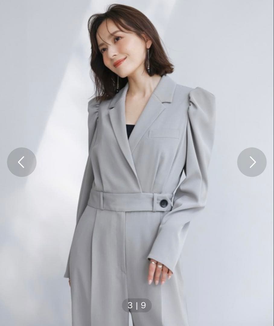 アニュアンス　anuans テーラードオールインワン　ネイビー