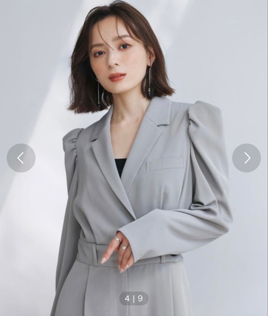 アニュアンス　anuans テーラードオールインワン　ネイビー