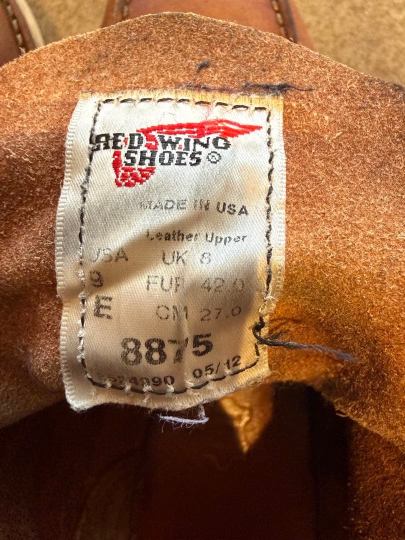 【2012年製】レッドウィング 8875 アイリッシュセッター 9E(27cm)