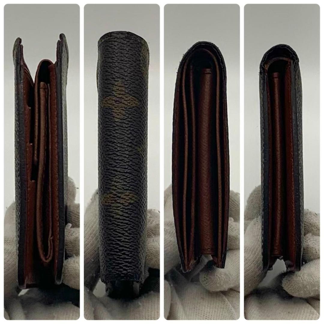 鑑定済み ルイヴィトン ポルトフォイユ マルコ 二つ折り 財布 モノグラム 茶