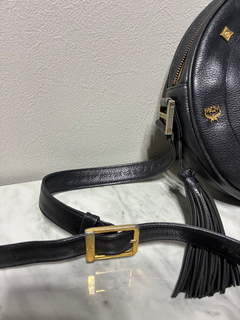 激レア MCM ショルダーバッグ タンバリン サークル 丸型 スタッズ フリンジ