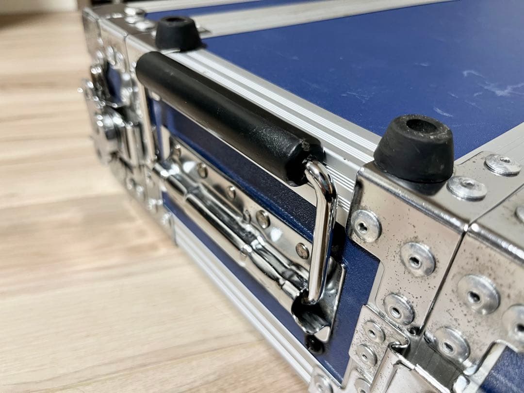 ラックケース 2U ショート・ハーフサイズ　ブルー・青色