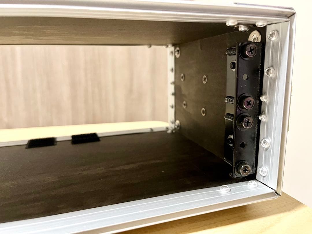 ラックケース 2U ショート・ハーフサイズ　ブルー・青色