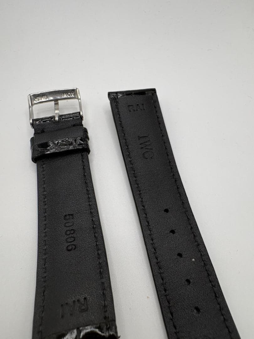 【新品未使用】IWC レザーベルト ブラック　20㎜18㎜