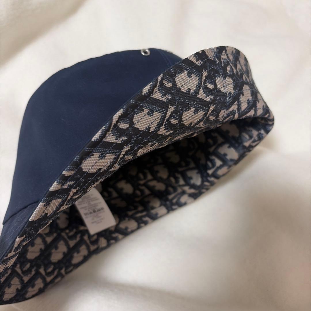 【最終値下げ】Dior Teddy-D ボブハット　バケハ　帽子　ネイビー