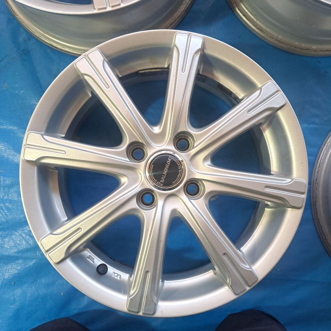 ★BS★15インチアルミホイール　目立つキズ無し　4H－PCD100 －5.5J