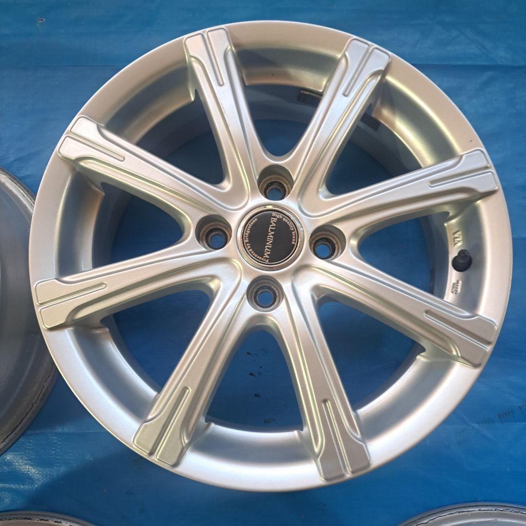 ★BS★15インチアルミホイール　目立つキズ無し　4H－PCD100 －5.5J