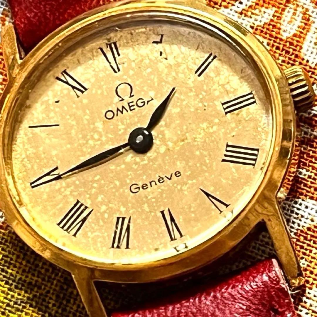 【OMEGA】Geneve 手巻き時計 ゴールド【稼働中】
