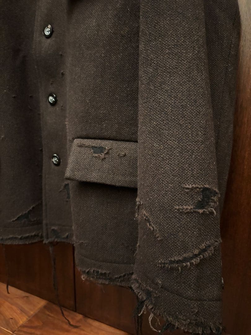 ジャケット・アウター ANCELLM TWEED CRASH JACKET BROWN